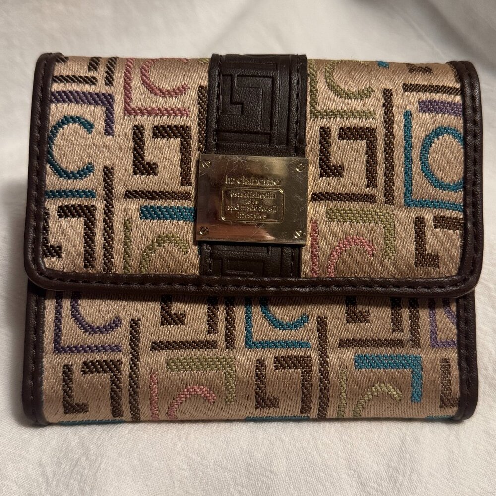 Liz Clayborne Canvas Trifold Wallet NWOT